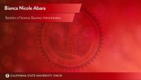 Bianca Nicole Abara, Bachelor of Science, Business Administration