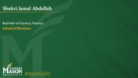 Shukri Jamal Abdallah; Bachelor of Science; Finance; School of Business