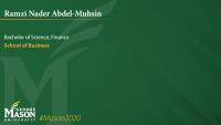 Ramzi Nader Abdel-Muhsin; Bachelor of Science; Finance; School of Business