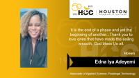 Edna Iya Adeyemi; Associate of Applied Science; Paralegal Technology; Honors; It is the end of a phase and yet the beginning of another...Thank you to love ones that have made the sailing smooth. God bless Us all.