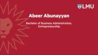 Abeer Abunayyan; Bachelor of Business Administration; Entrepreneurship