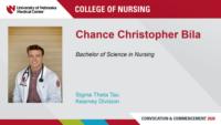 Chance Christopher Bila; Bachelor of Science in Nursing; Sigma Theta Tau; Kearney Division