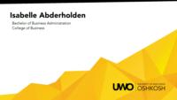 Isabelle Abderholden; Bachelor of Business Administration; College of Business