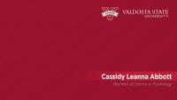 Cassidy Leanna Abbott, Bachelor of Science in Psychology