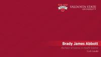 Brady James Abbott, Bachelor of Science in Health Science, Cum Laude
